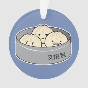 Pork Bun dim sum Chinese breakfast steamed bbq bun Ornament