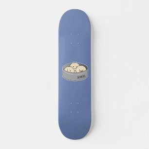 Pork Bun dim sum Chinese breakfast steamed bbq bun Skateboard