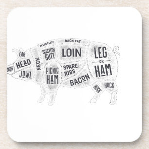Pork Butcher Chart Coaster