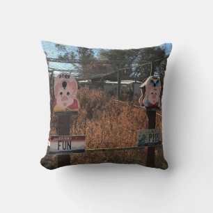 Pork Chop, Fun Pigs, Idaho Funny Signs Cushion
