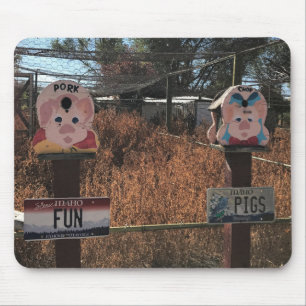 Pork Chop, Fun Pigs, Idaho Funny Signs Mouse Pad