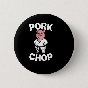 Pork Chop Funny Karate Pig Martial Arts 6 Cm Round Badge