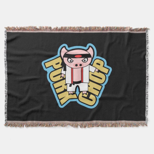 Pork Chop Throw Blanket (Front)