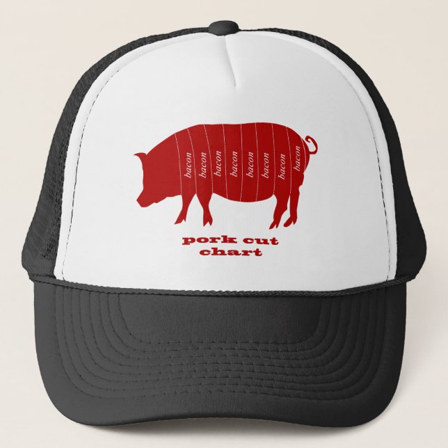Pork Cuts - Bacon Trucker Hat (Front)