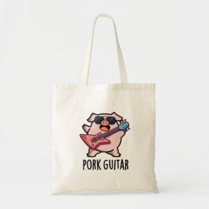 Pork Guitar Funny Rock Guitar Pig Pun Tote Bag