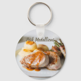 Pork medallions tenderloin with potatoes and beans key ring