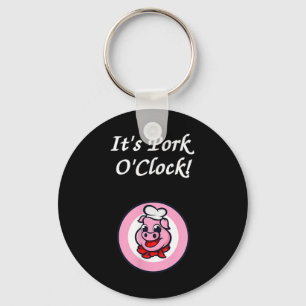 Pork Oclock Bbq Shirt Barbecue Grill Smoker Funny Key Ring