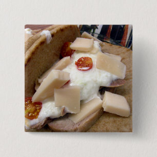Pork pita sandwich 15 cm square badge