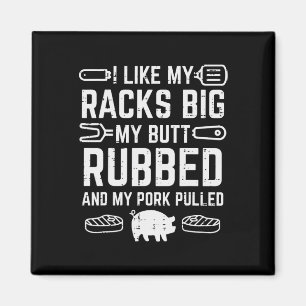Pork Racks Big Rubbed Pulled Bbq Byrbecue Grilling Magnet