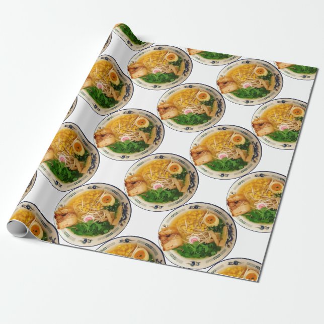 Pork Ramen Noodle Soup Wrapping Paper (Unrolled)