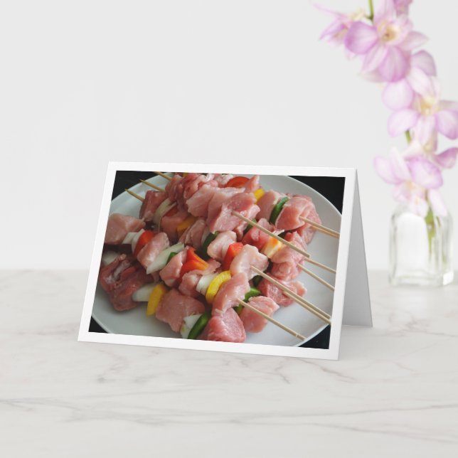 Pork Skewers Card (Orchid)