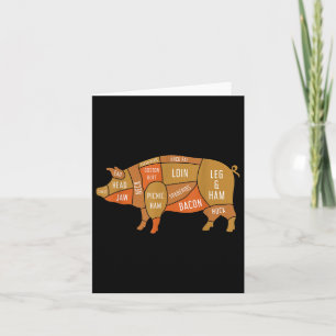 Pork Smoked Meat Lover Funny Bbq Chef Gift Grillin Card