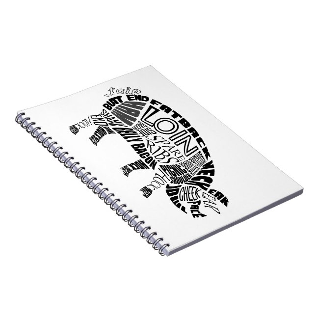 Pork Typogram Notebook (Right Side)