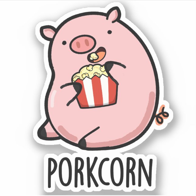 Porkcorn Funny Popcorn Pun  (Front)