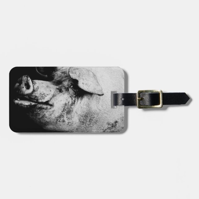 porker portrait luggage tag (Front Horizontal)