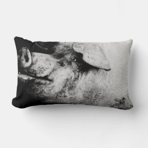 porker portrait lumbar cushion