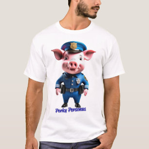 Porky Personas funny Pig characters T-Shirt