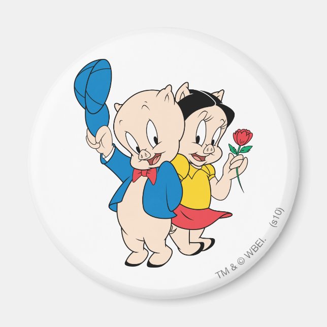 Porky Pig and Petunia Magnet (Front)