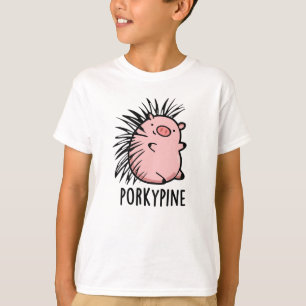 Porky-pine Funny Porcupine Pig Pun  T-Shirt