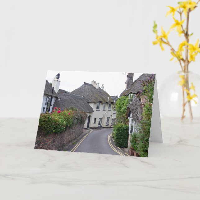 Porlock, Somerset Card (Yellow Flower)