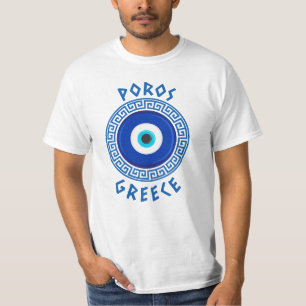 Poros, Greece - Greek Evil Eye T-Shirt