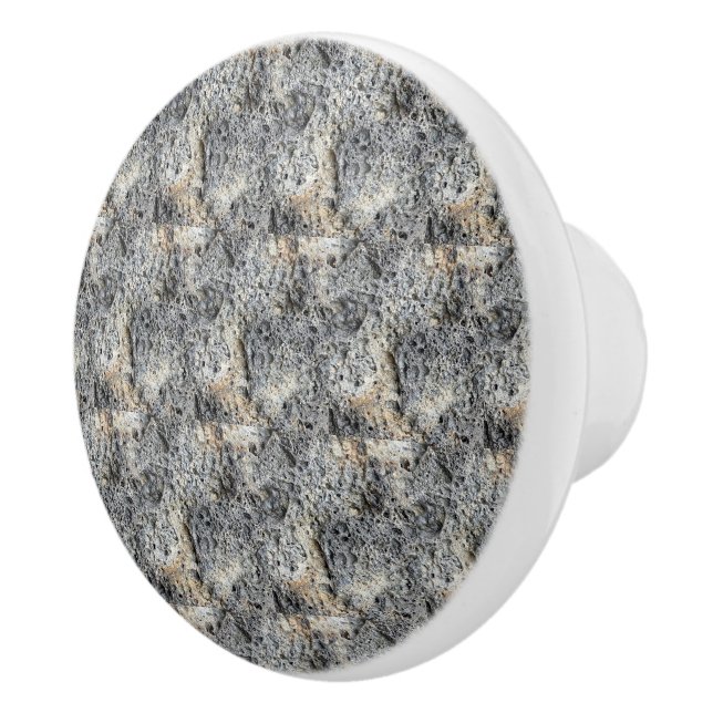 Porous Stone | Tilled Pattern |  Ceramic Knob (Right)