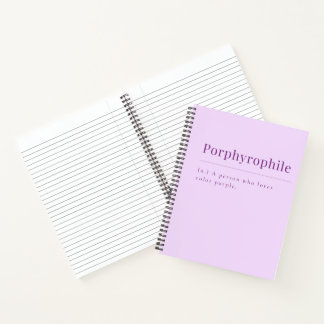 Porphyrophile: Lavender Notebook for Purple Lovers