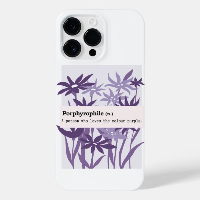 PORPHYROPHILE PURPLE FLOWER NATURE iPhone CASE (Back)