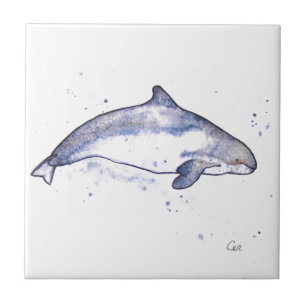 Porpoise Illustration Tile