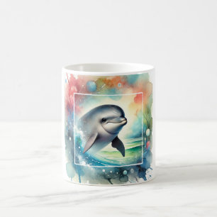Porpoise in Harmony 310824AREF126 - Watercolor Coffee Mug