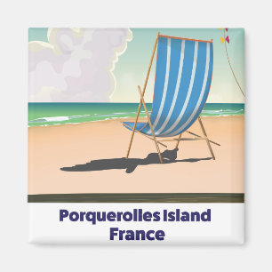 Porquerolles Island France travel poster Magnet