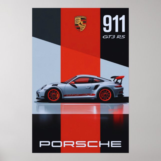 Porsche 911 GT3 RS – Precision in Motion" 🚗🔥 Poster (Front)