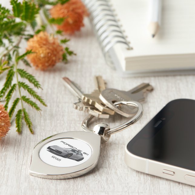Porsche 911 GTS 2026 Metal Keychain (Personalised) (Side)