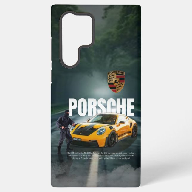 Porsche 911 Matte Black Sport Phone Case (Back)