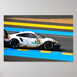 Porsche 911 RSR no91 24 Hours of Le Mans 2019 Poster