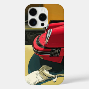 Porsche and dog iPhone 16 pro case