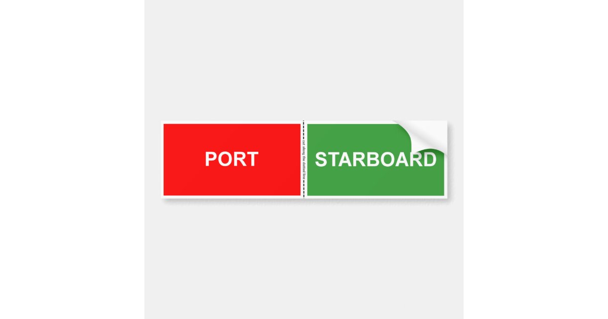 Port and Starboard sticker Zazzle