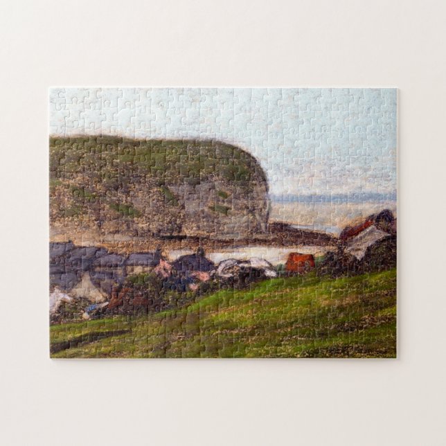 Port and the Falaise d'Aval Monet Fine Art Jigsaw Puzzle (Horizontal)