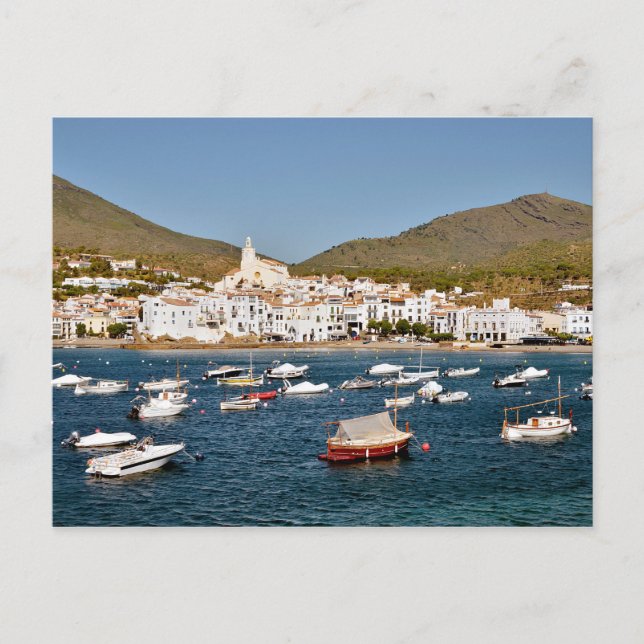 Port and town of Cadaqués in Spain Postcard (Front)