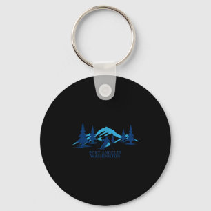 Port angeles washington ski resort skiing skier  key ring