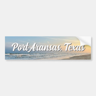 Port Aransas Beach Sunset Texas Photography Bumper Sticker