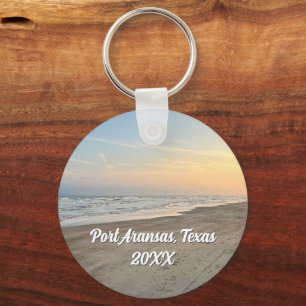 Port Aransas Beach Sunset Texas Photography Key Ring
