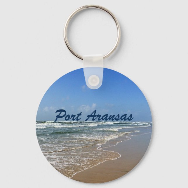 Port Aransas Beach Texas Coast Key Ring (Front)