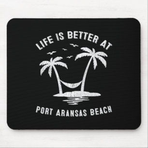 Port Aransas Family Vacation Vintage Texas Beach  Mouse Pad