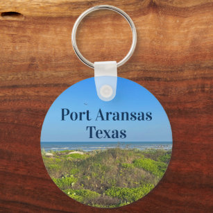 Port Aransas Texas Beach Grass Photography Key Ring