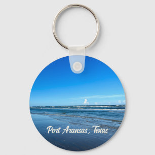 Port Aransas Texas Coast Ocean Waves Photography Key Ring