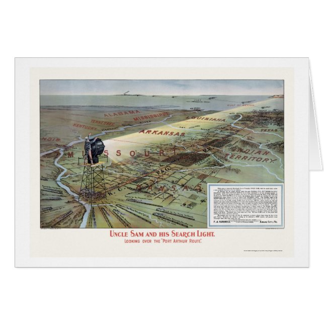 Port Arthur Railroad Route Advertising Poster (Front Horizontal)