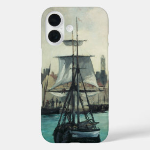 Port at Calais by Manet, Vintage Impressionism Art iPhone 16 Case