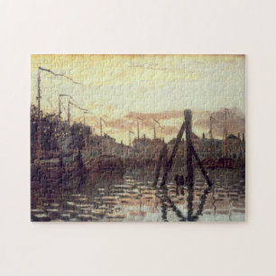 Port at Zaandam Monet Fine Art Jigsaw Puzzle