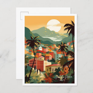 Port au Prince Haiti Travel Place illustration Postcard